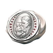 Holy Family, Silver & Red